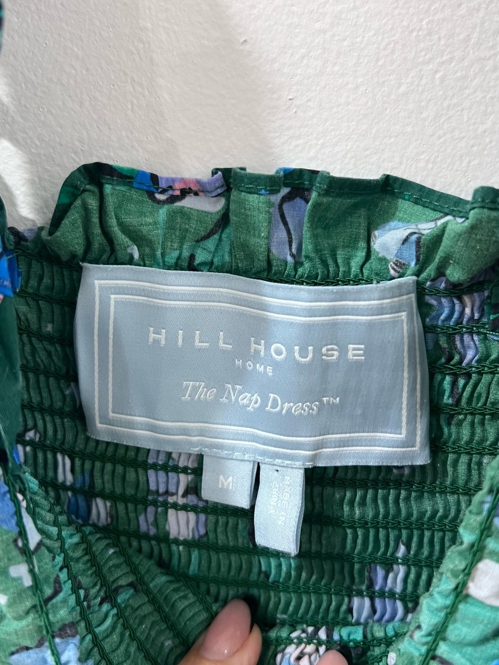 Hill House Home Green Floral Nap Dress M Cottagecore Ruffle Maxi - Picture 3 of 5